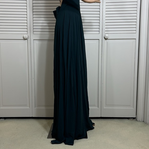 NWT Lulu's Dreamy Romance Forest Green Backless Maxi Dress Large - Picture 7 of 14